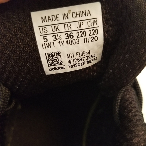 Adidas Boujirun Running Course a Pied Black /Pink Size 5 FZ0564 - Picture 2 of 8